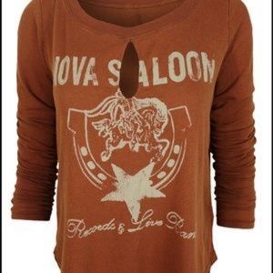 Free People Nova Saloon Long Sleeve Tee